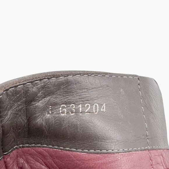 Chanel Turnlock CC Ankle Boots EU 39 US 8-8.5 Gray Suede Low Block Heel Bootie - Picture 12 of 15